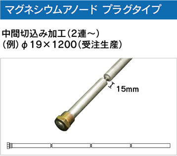 アルミニウムアノード（アルミライン切断品）